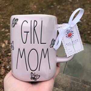 NWT Rae Dunn "Girl Mom" Lavender Mug w/ Butterflies Mother's Day Gift